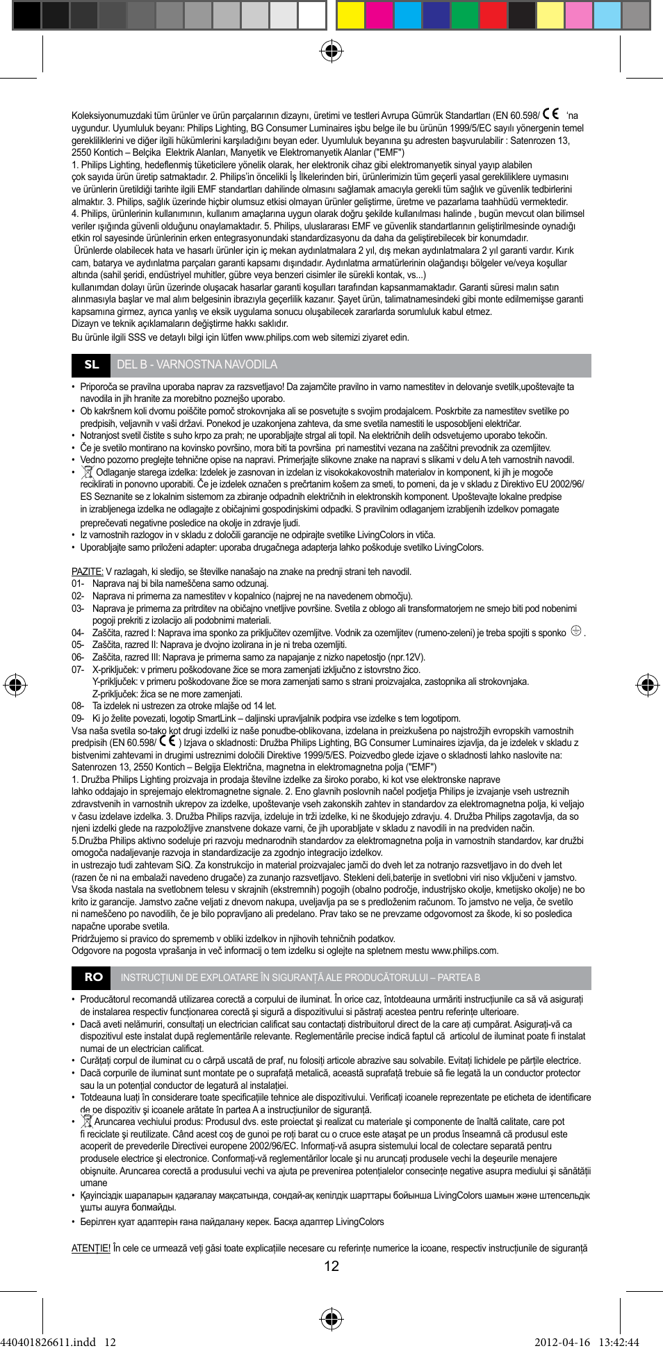 Philips LivingColors Lámpara de mesa User Manual | Page 14 / 22