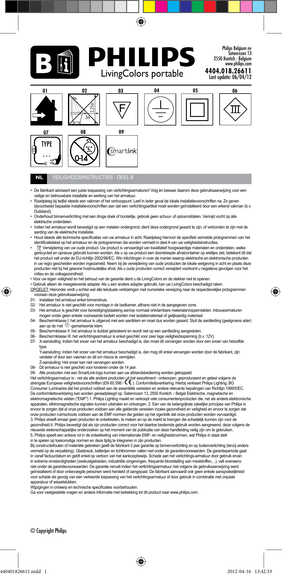 Livingcolors portable, Type | Philips LivingColors Lámpara de mesa User Manual | Page 3 / 22