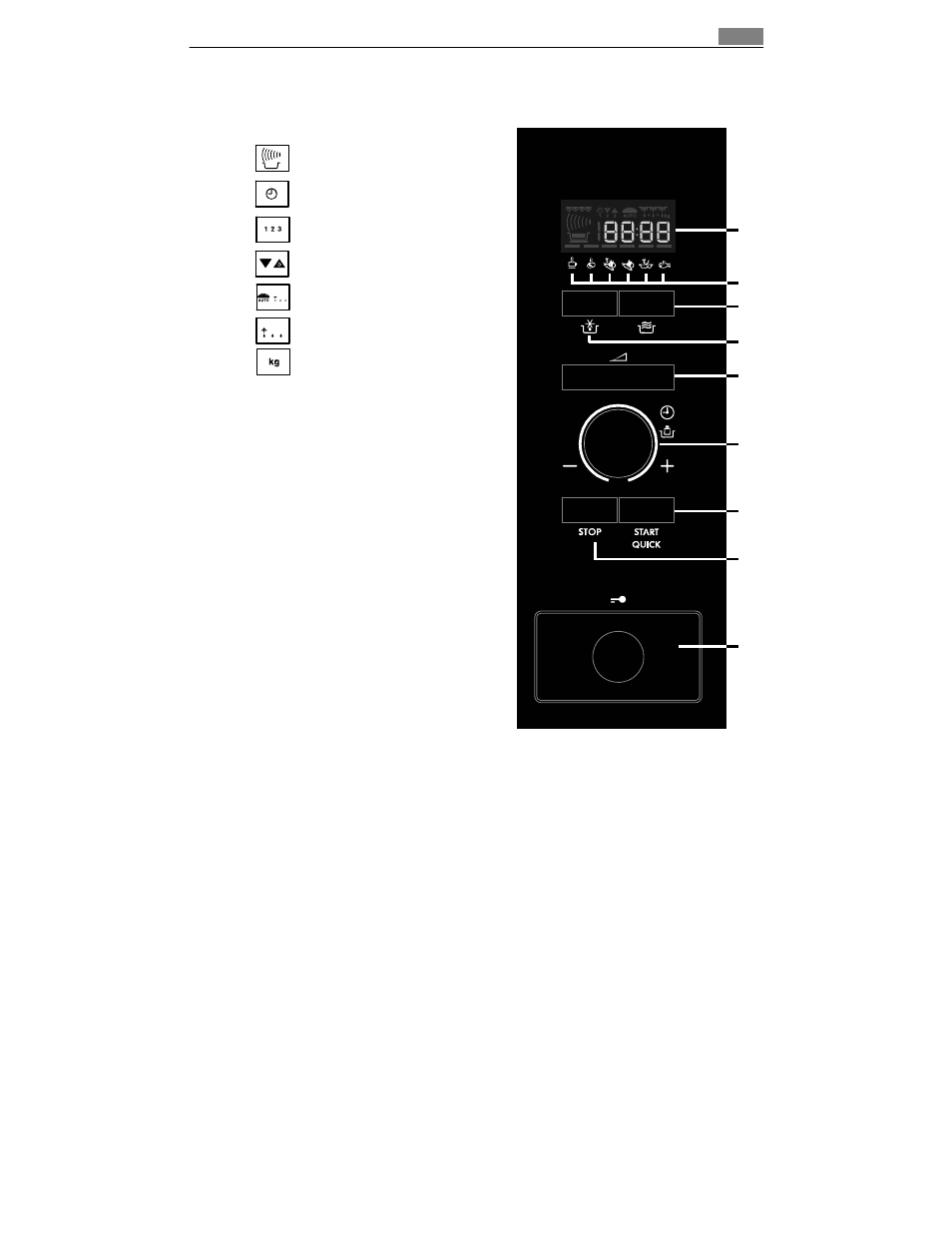 Control panel | AEG MC2662E User Manual | Page 9 / 34