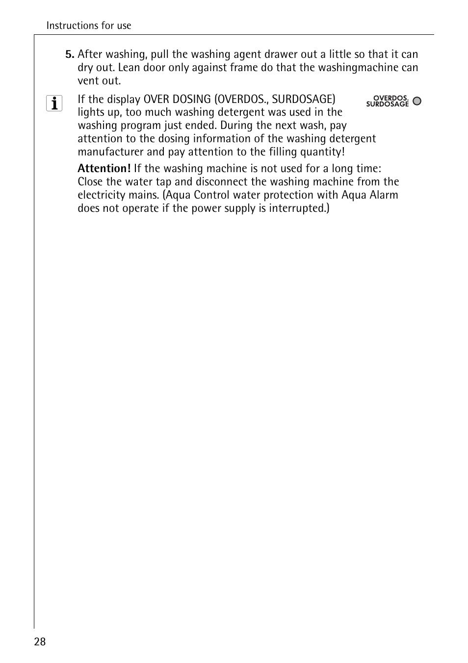 AEG LAVAMAT 86740 User Manual | Page 28 / 64