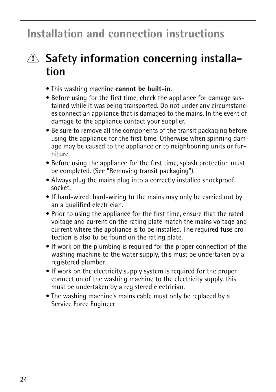 AEG LAVAMAT 52600 User Manual | Page 24 / 36