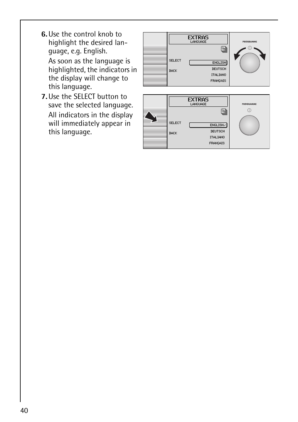 AEG LAVALOGIC 1600 User Manual | Page 40 / 68
