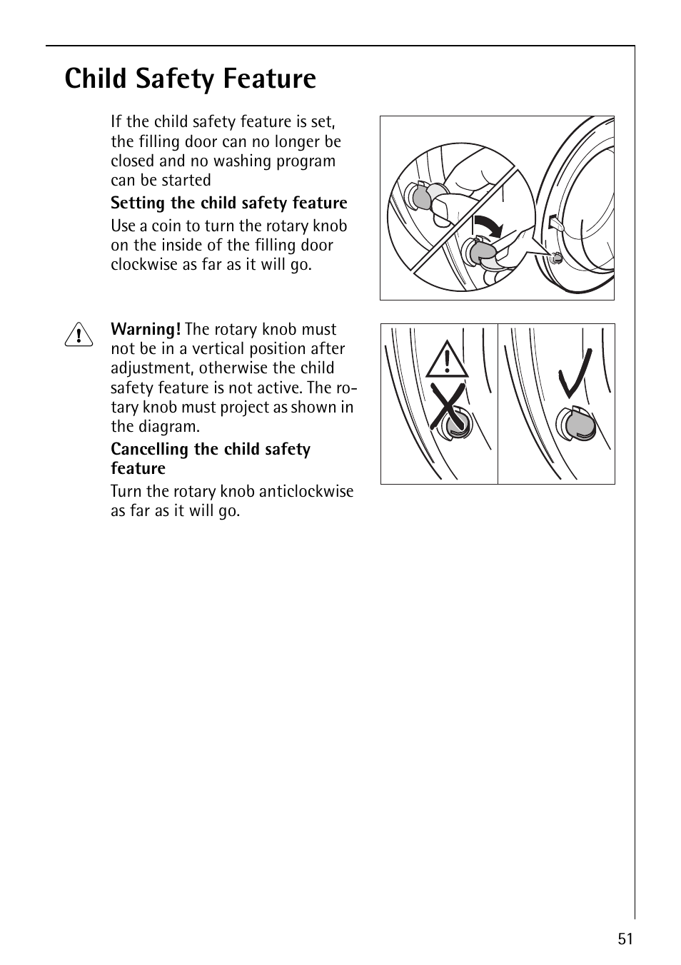 Child safety feature | AEG LAVALOGIC 1600 User Manual | Page 51 / 68