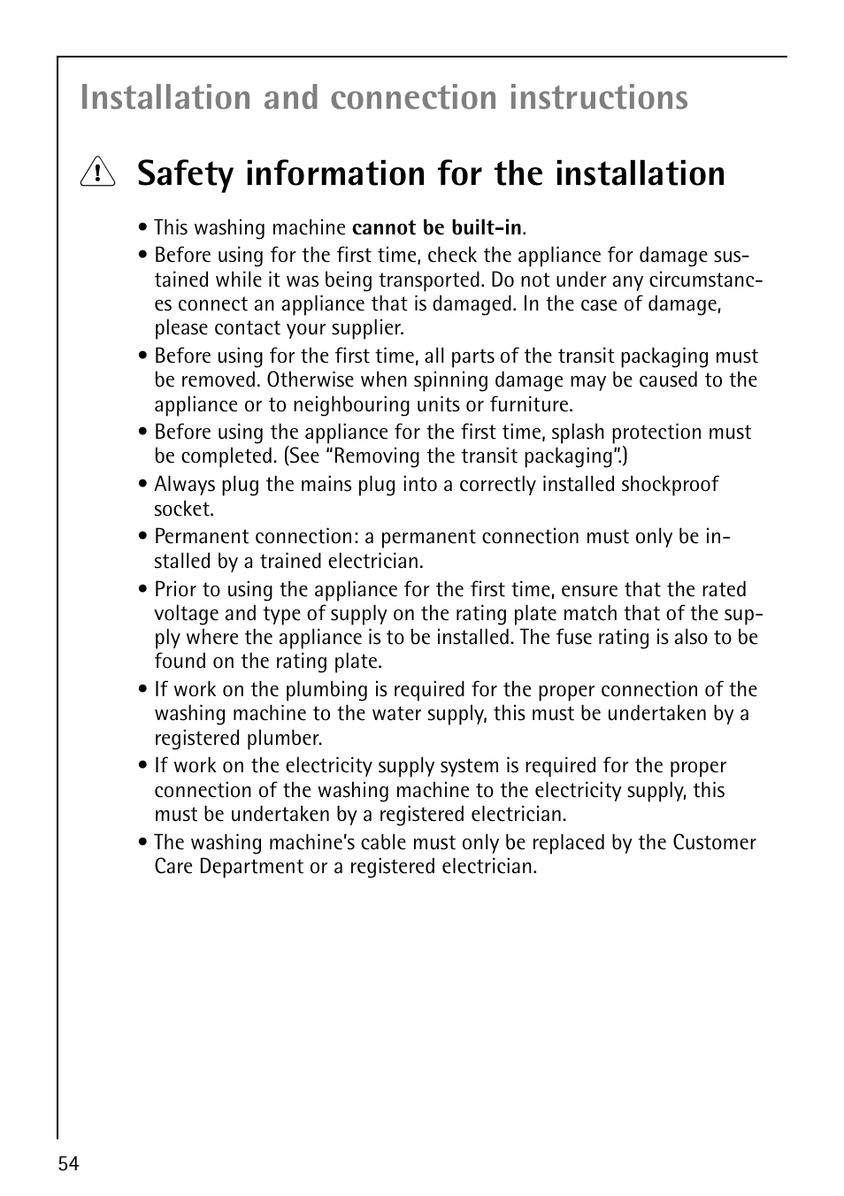 AEG LAVALOGIC 1600 User Manual | Page 54 / 68