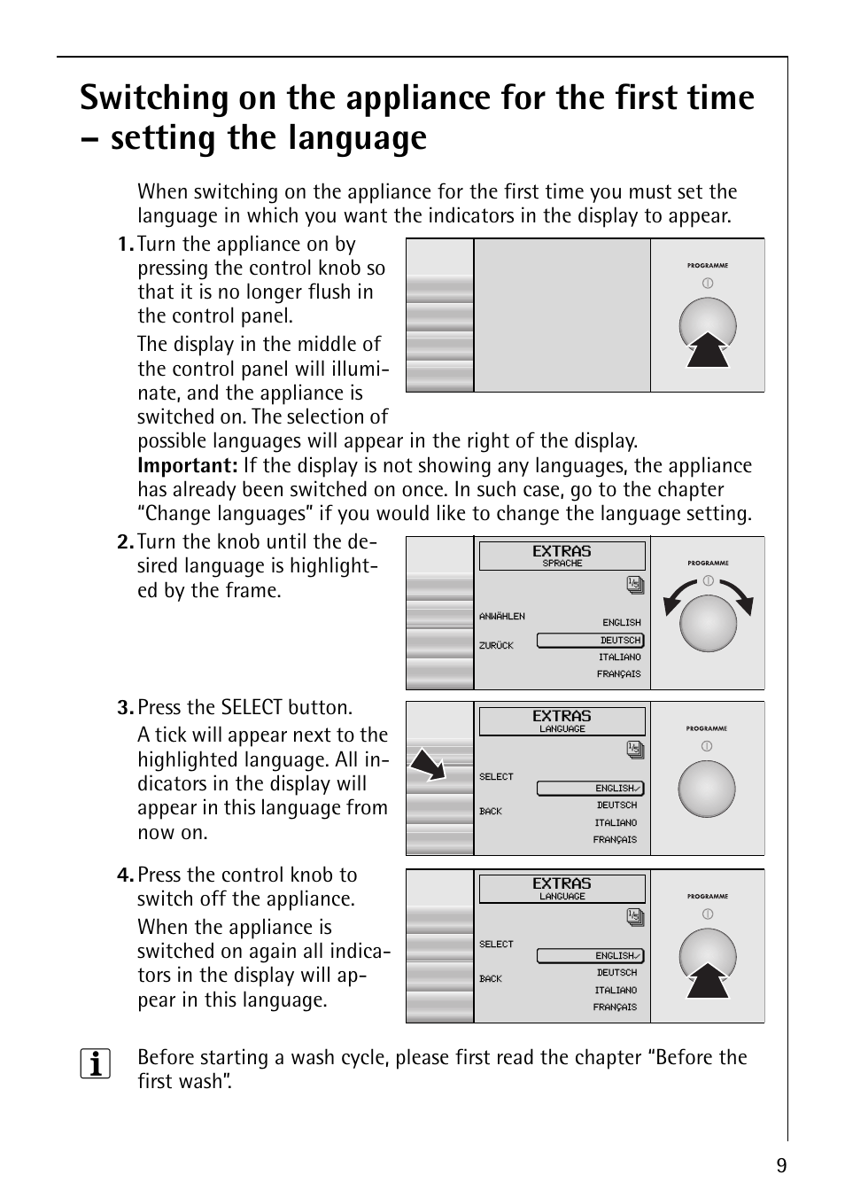 AEG LAVALOGIC 1600 User Manual | Page 9 / 68