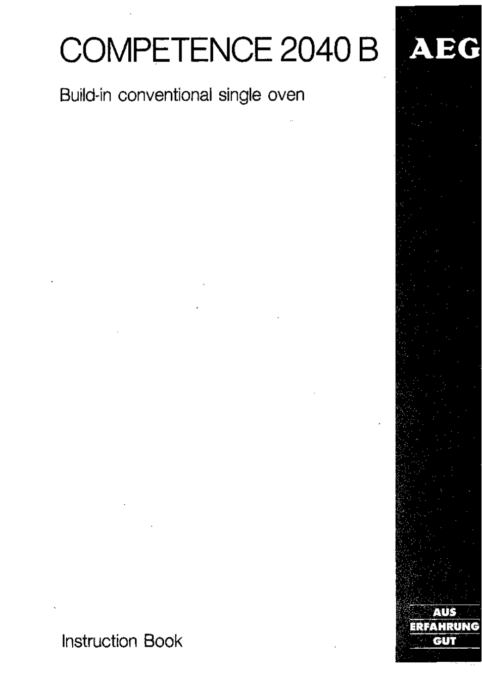 AEG COMPETENCE 2040 B User Manual | 20 pages