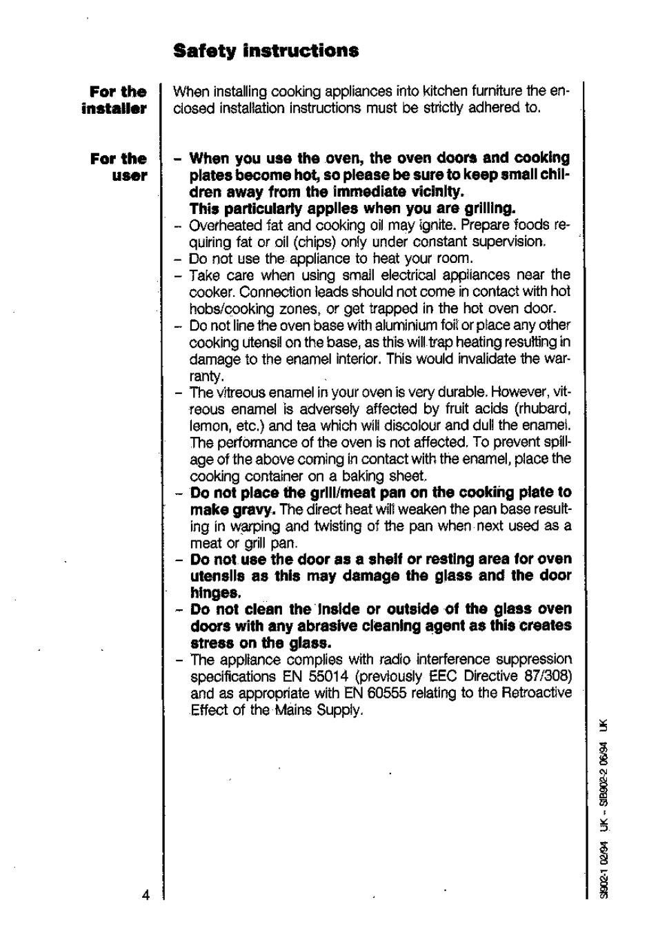 Safety instructions | AEG COMPETENCE 2040 B User Manual | Page 4 / 20