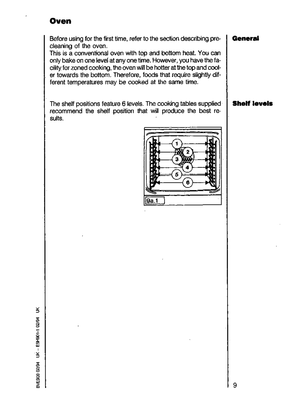 Oven | AEG COMPETENCE 2040 B User Manual | Page 9 / 20