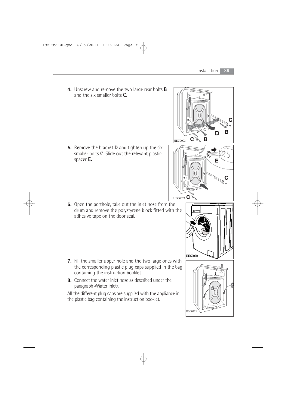 AEG 52840 User Manual | Page 39 / 46