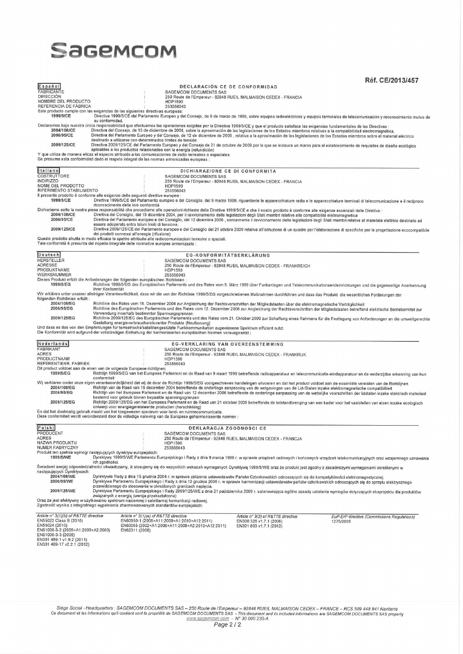 Sacemcom, Títtíttíto, Page | Philips Proyector LED inteligente Screeneo User Manual | Page 2 / 3