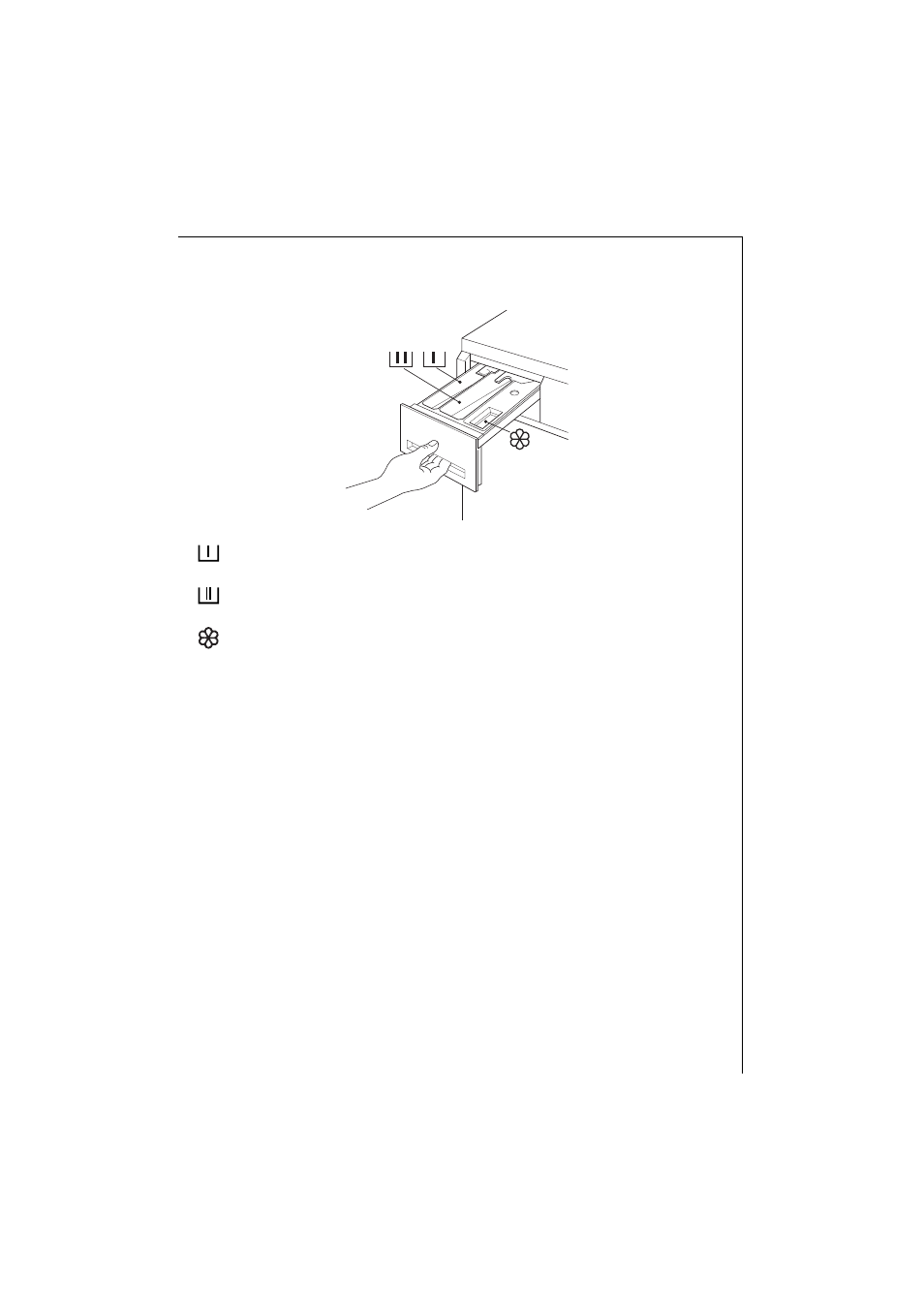 Detergent and additive dispenser drawer, Before the first wash | AEG LAVAMAT 135 EL User Manual | Page 17 / 43