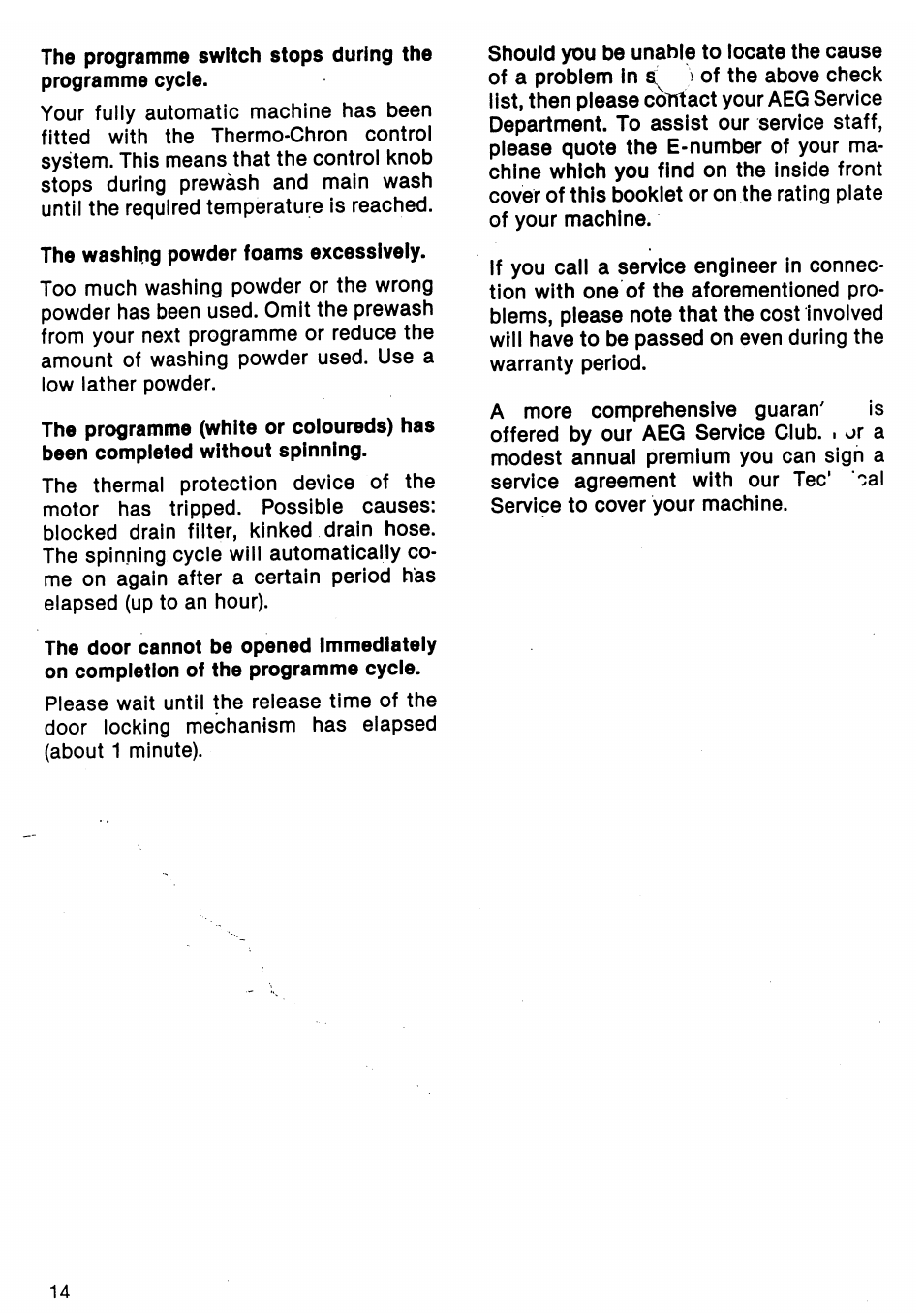 AEG LAVMAT BELLA 1003/803 User Manual | Page 14 / 16