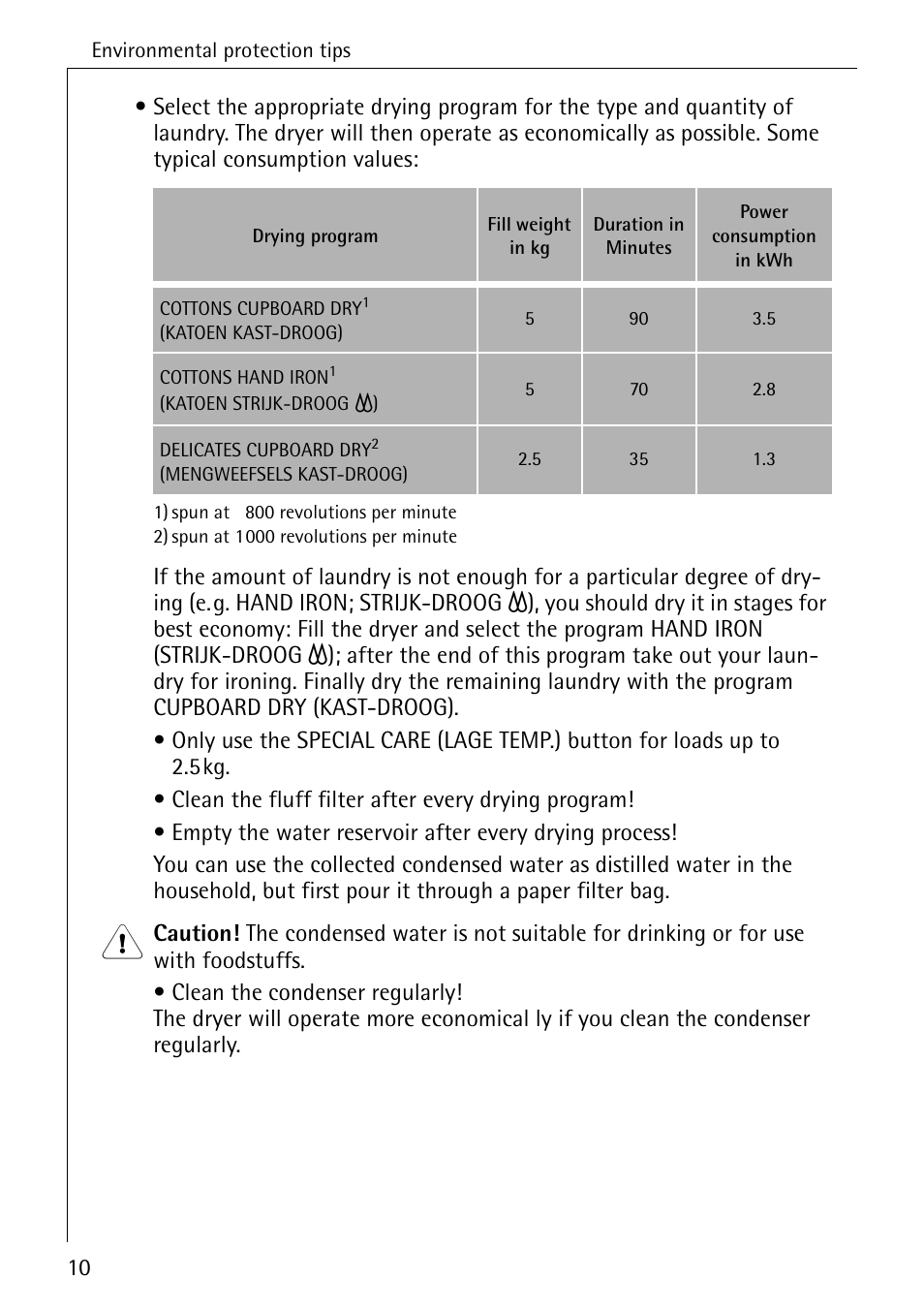 AEG LAVATHERM 57320 User Manual | Page 10 / 36