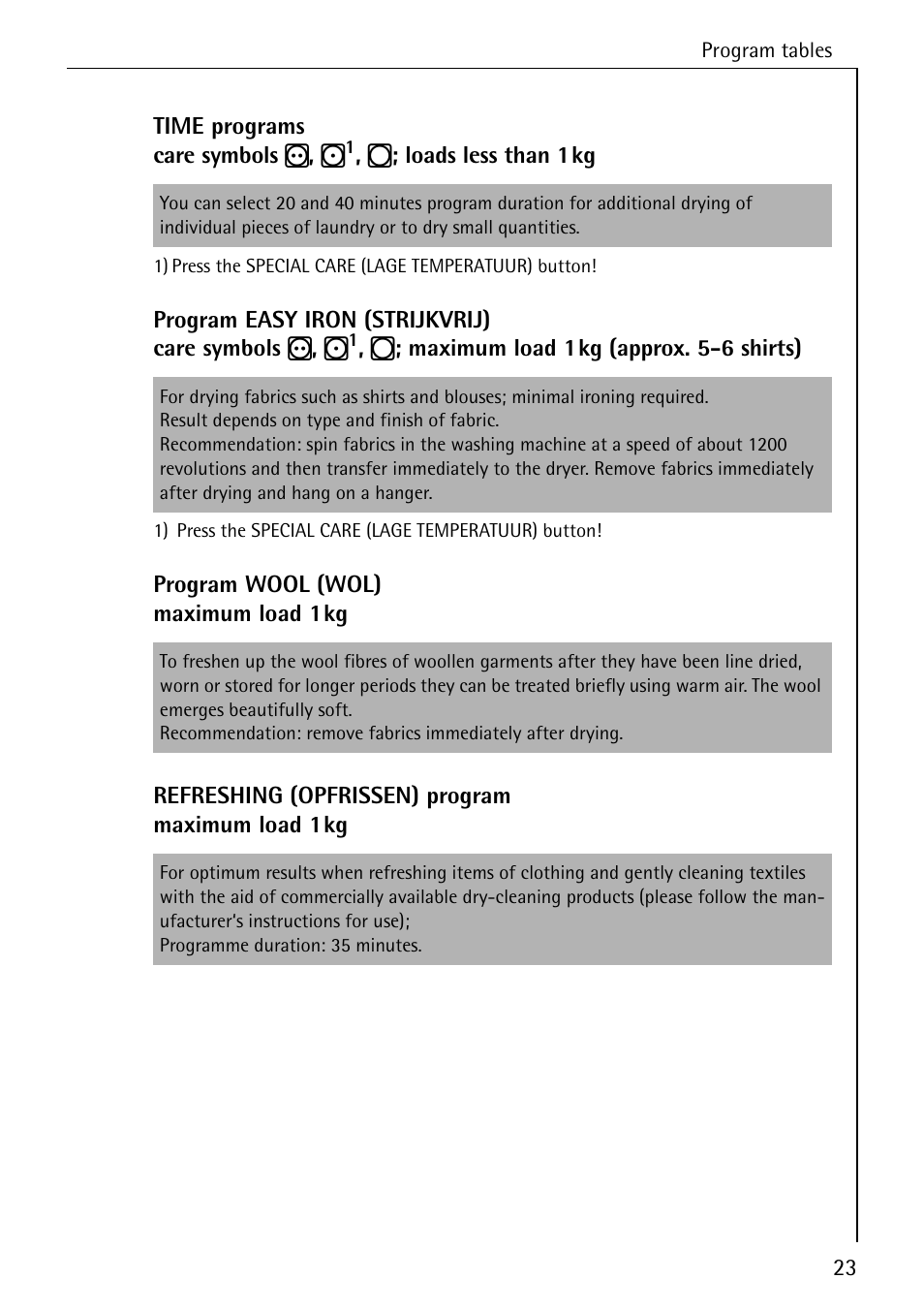 AEG LAVATHERM 57320 User Manual | Page 23 / 36