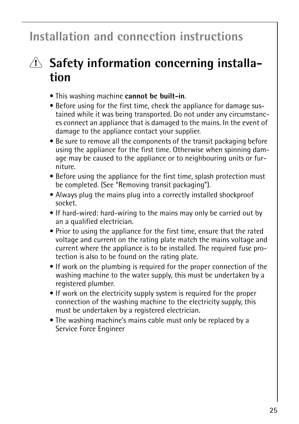 AEG LAVAMAT 76800 User Manual | Page 25 / 36