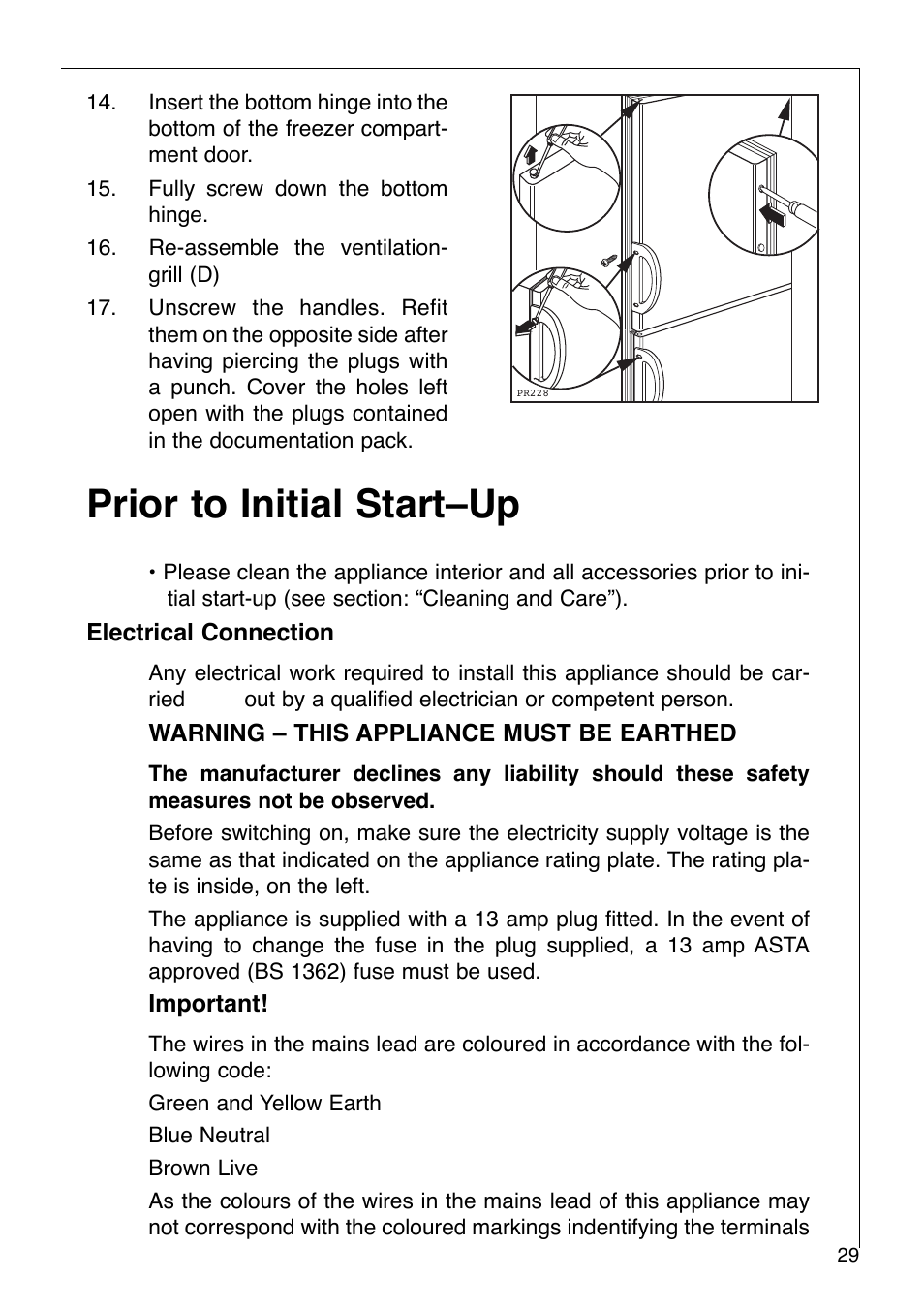 Prior to initial startðup | AEG OKO-SANTO 2642-6 KG User Manual | Page 10 / 22