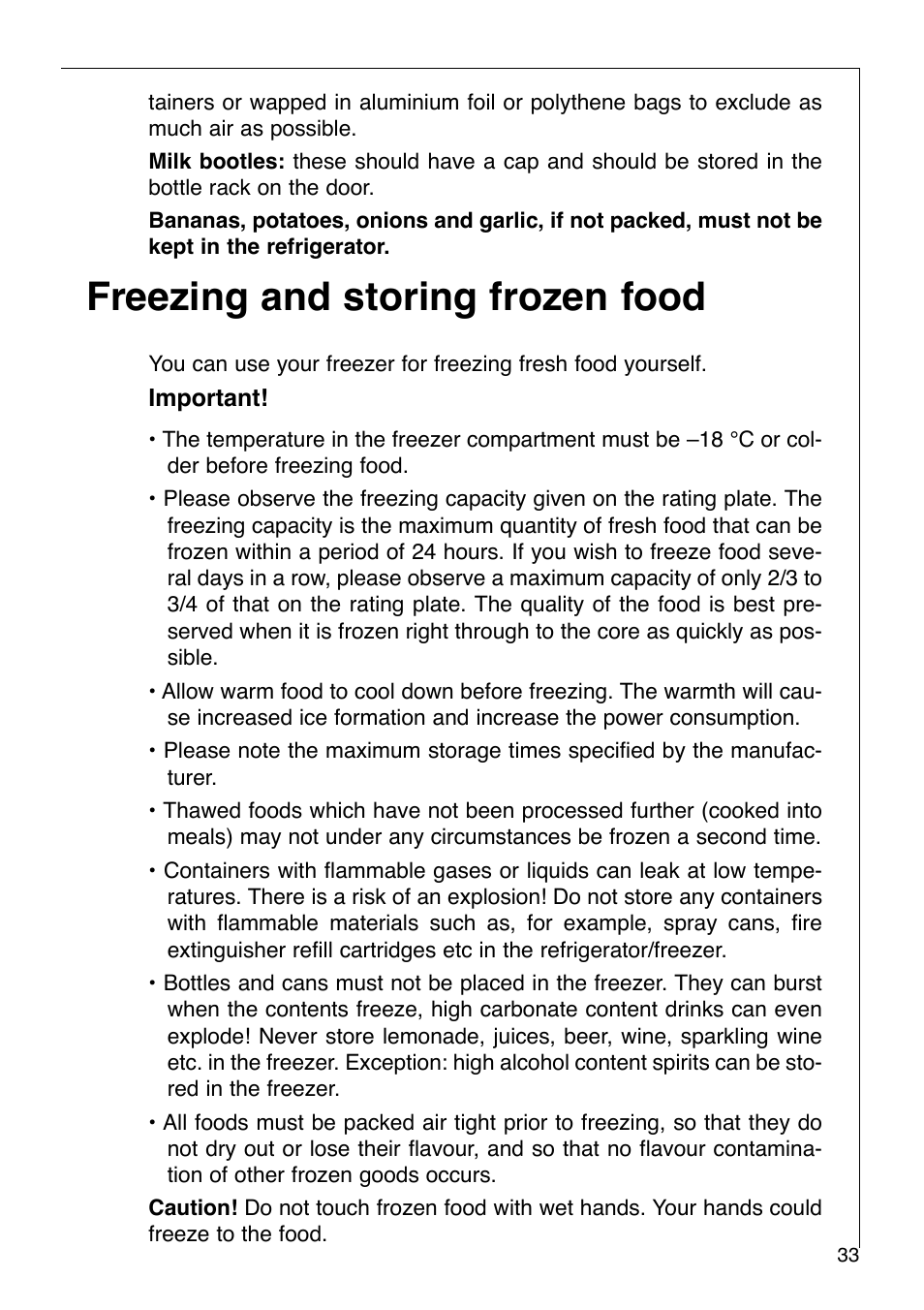 Freezing and storing frozen food | AEG OKO-SANTO 2642-6 KG User Manual | Page 14 / 22