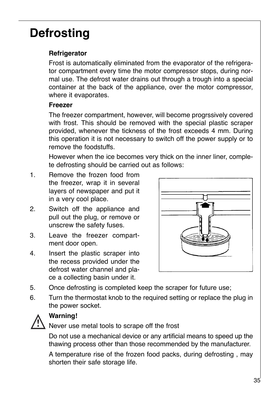 Defrosting | AEG OKO-SANTO 2642-6 KG User Manual | Page 16 / 22