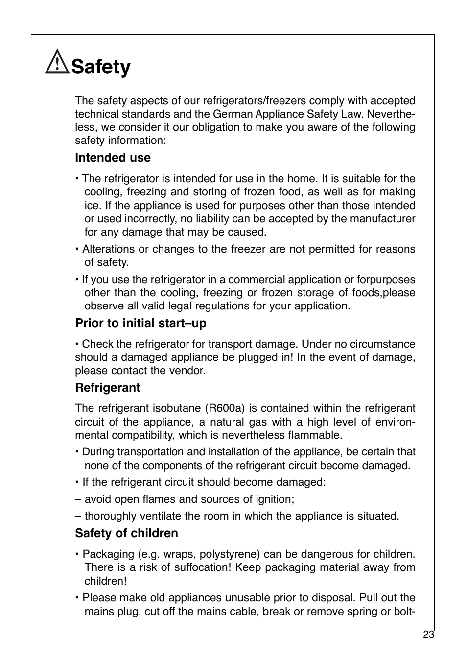 Safety | AEG OKO-SANTO 2642-6 KG User Manual | Page 4 / 22