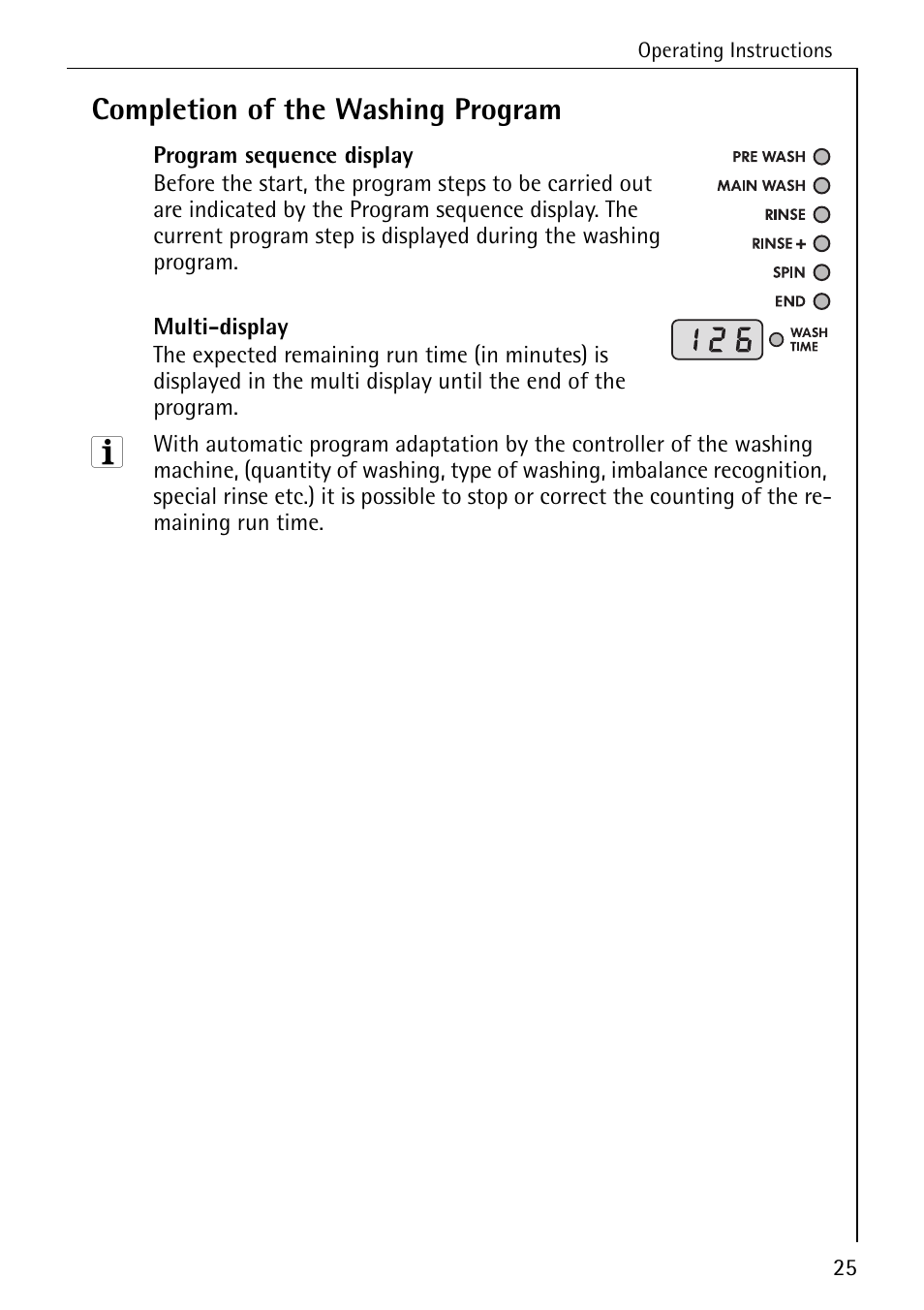 Completion of the washing program | AEG KO-LAMAVAT 76730 User Manual | Page 25 / 56