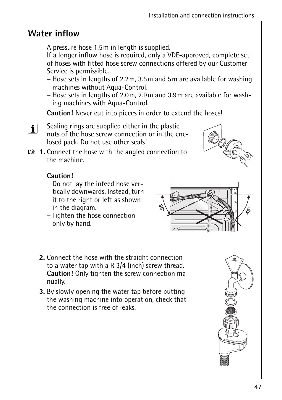 Water inflow | AEG KO-LAMAVAT 76730 User Manual | Page 47 / 56