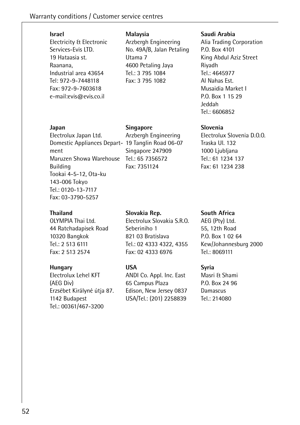 AEG KO-LAMAVAT 76730 User Manual | Page 52 / 56