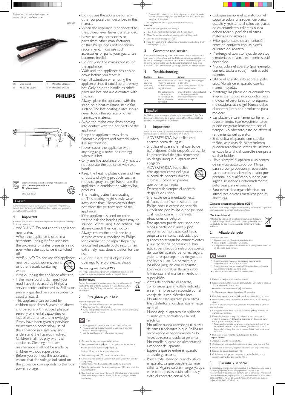 Philips Essential Care User Manual | 2 pages