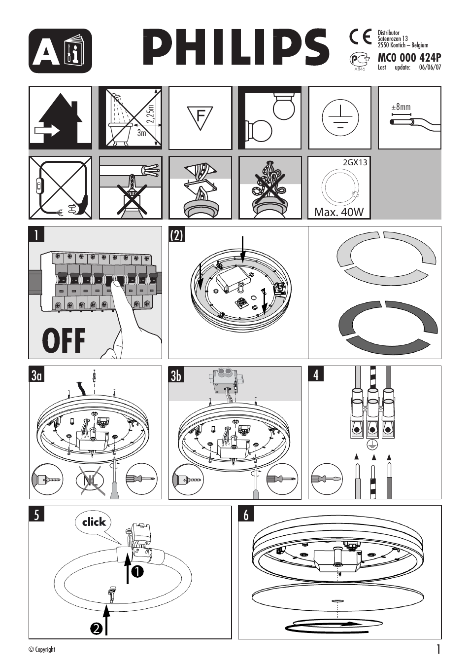 Philips Ecomoods Plafón User Manual | 1 page