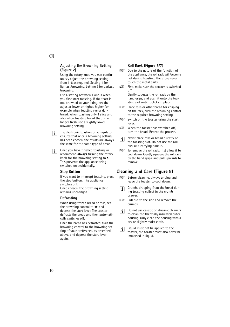 Cleaning and care (figure 8) | AEG AT 230 User Manual | Page 6 / 9