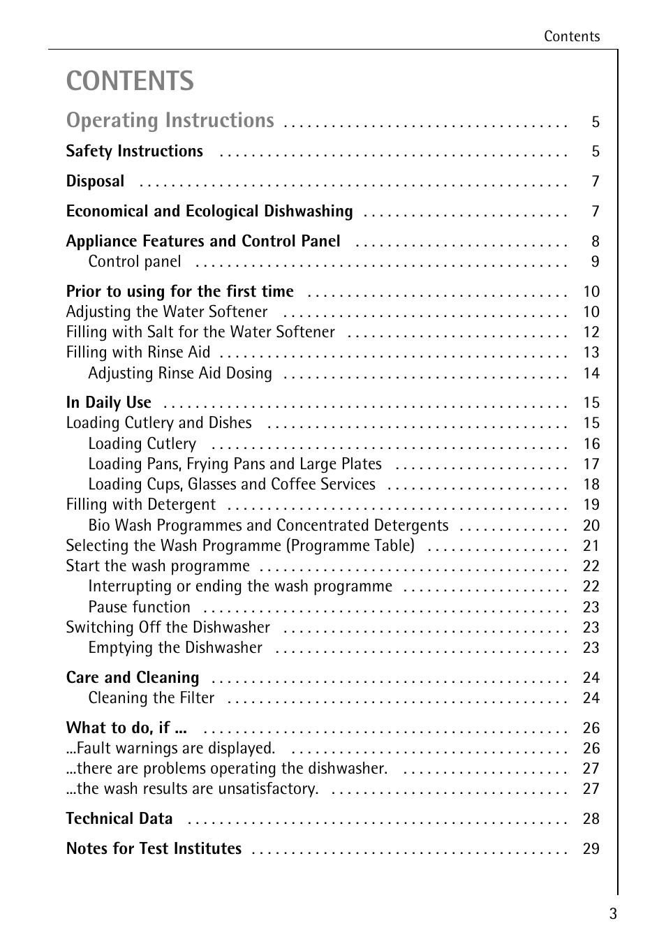 AEG FAVORIT 40660 I User Manual | Page 3 / 40