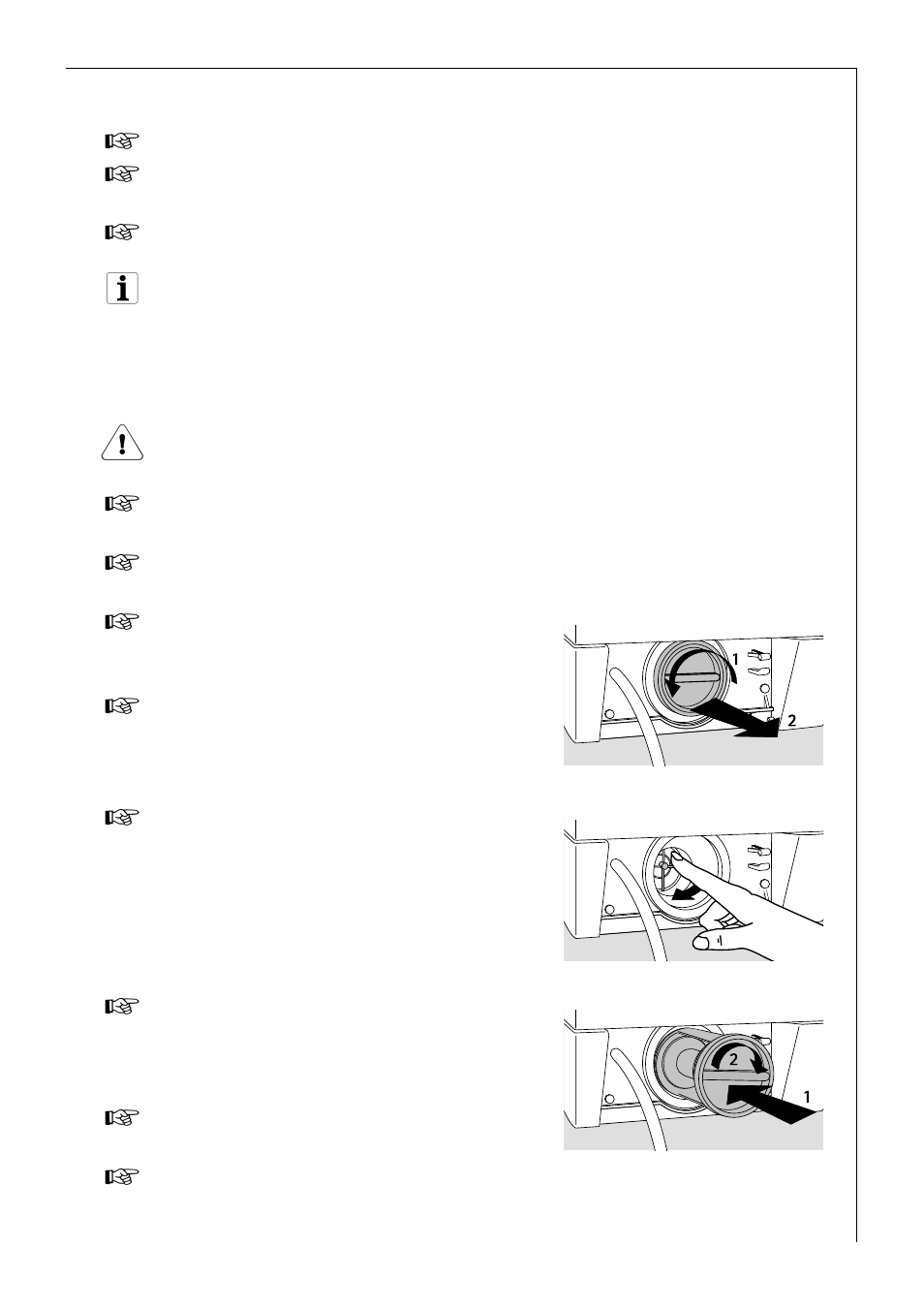 Cleaning the suds pump | AEG KO-LAVAMAT 62600 User Manual | Page 35 / 40