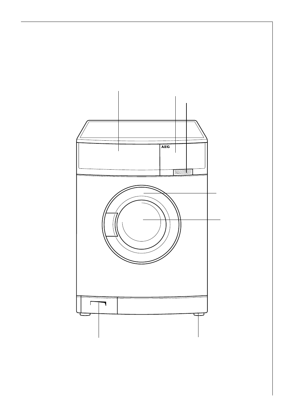 Structure of the appliance, Front view | AEG KO-LAVAMAT 62600 User Manual | Page 9 / 40