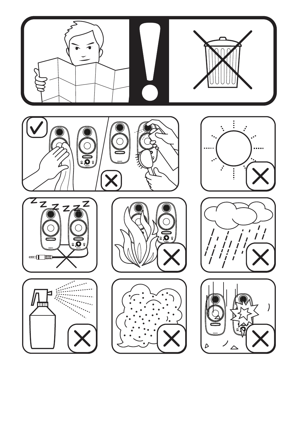Philips Altavoces multimedia 2.0 User Manual | Page 8 / 9