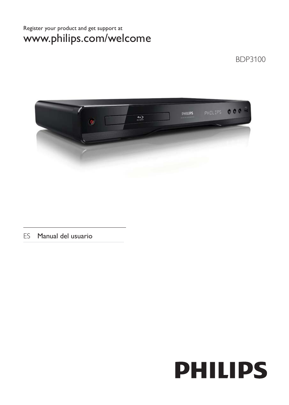 Philips 3000 series Reproductor de Blu-ray Disc User Manual | 48 pages