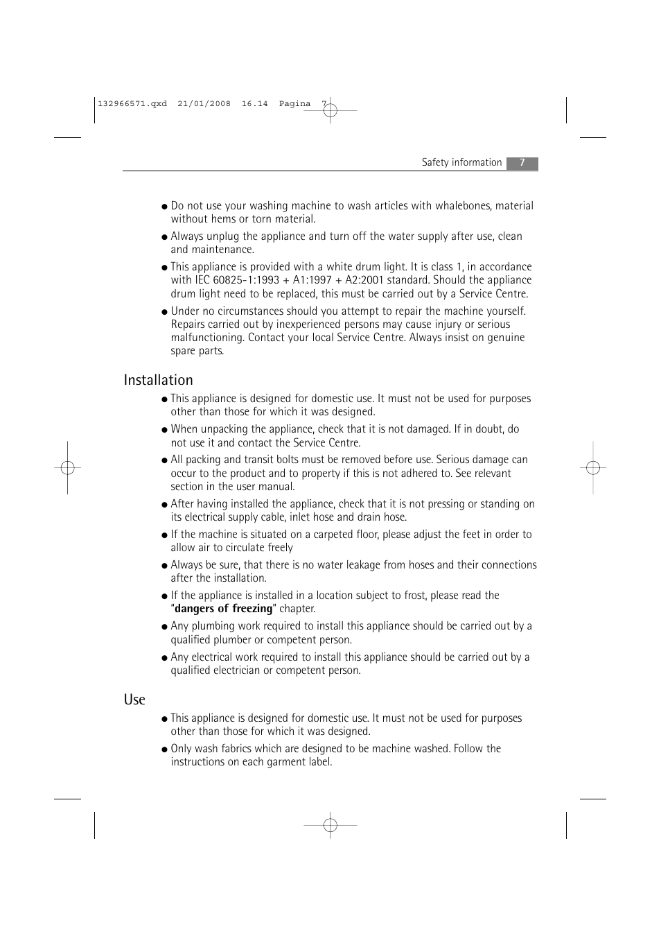 Installation | AEG LAVAMAT 86850 User Manual | Page 7 / 52