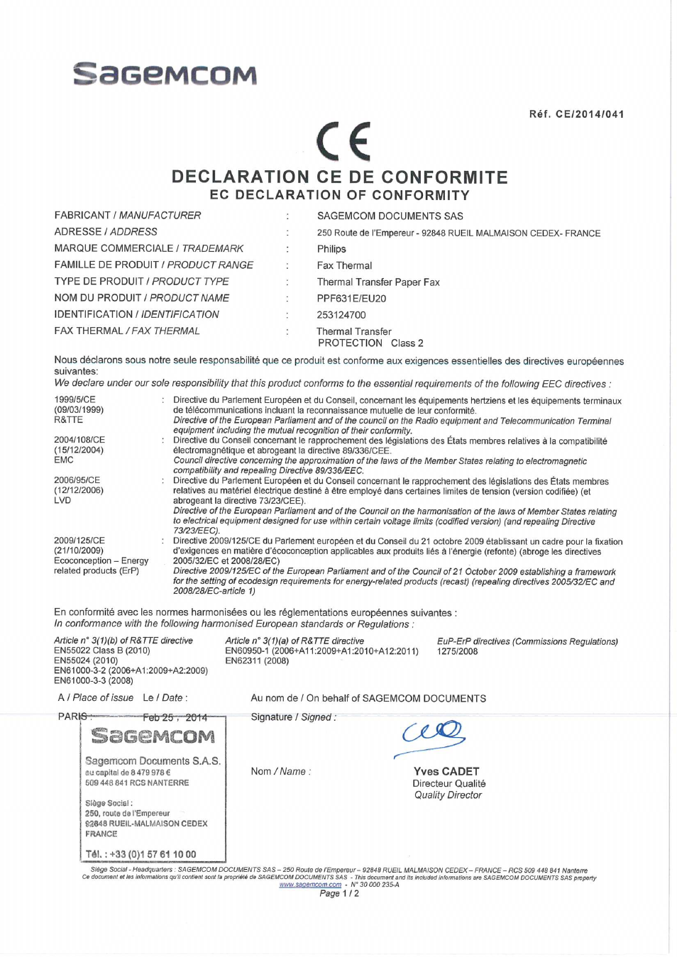 Philips Fax con teléfono y fotocopiadora User Manual | 3 pages