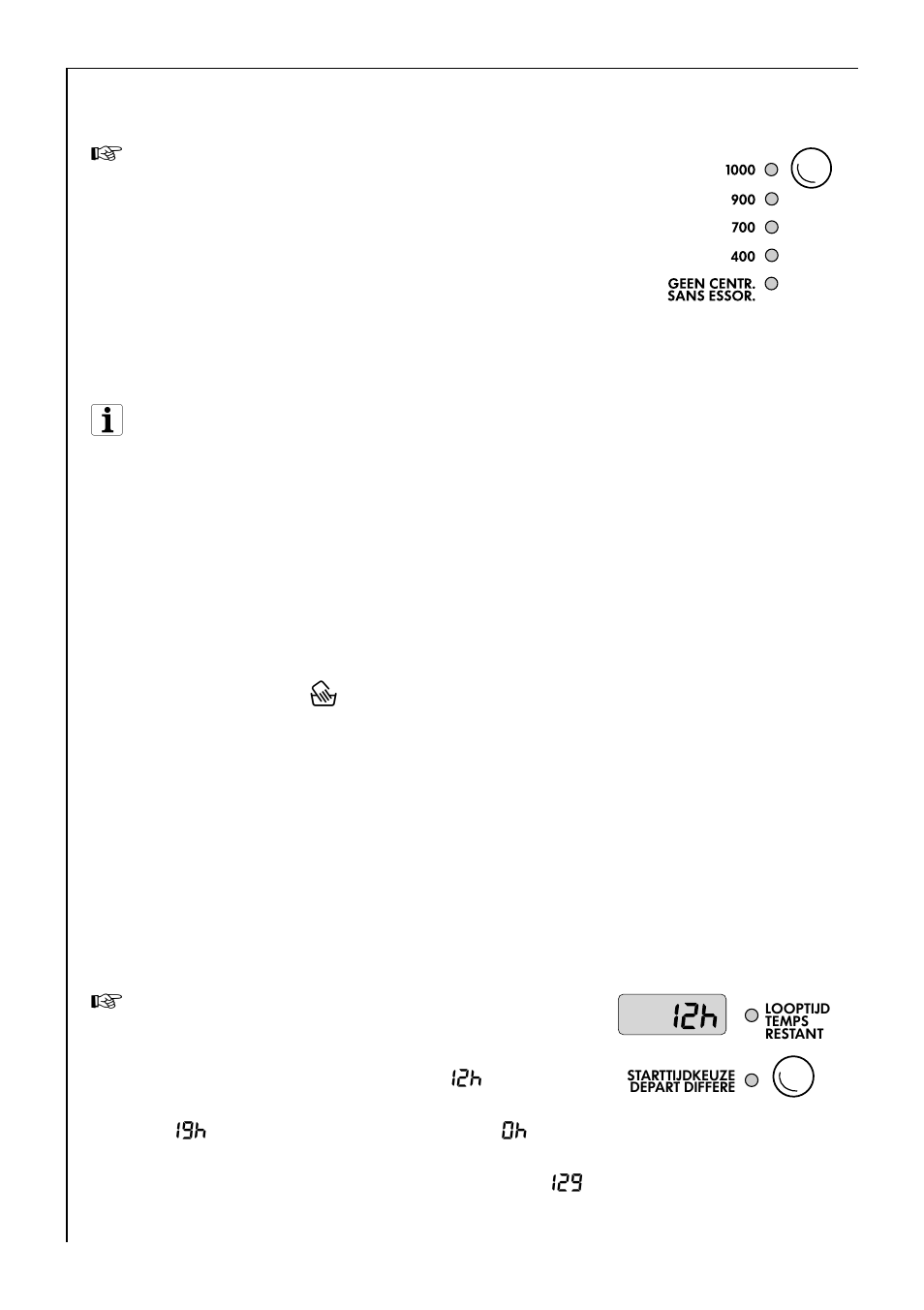 Change spin speed / select rinse hold, Set the delay timer/soaking duration delay timer | AEG KO-LAVAMAT 70730 User Manual | Page 20 / 56