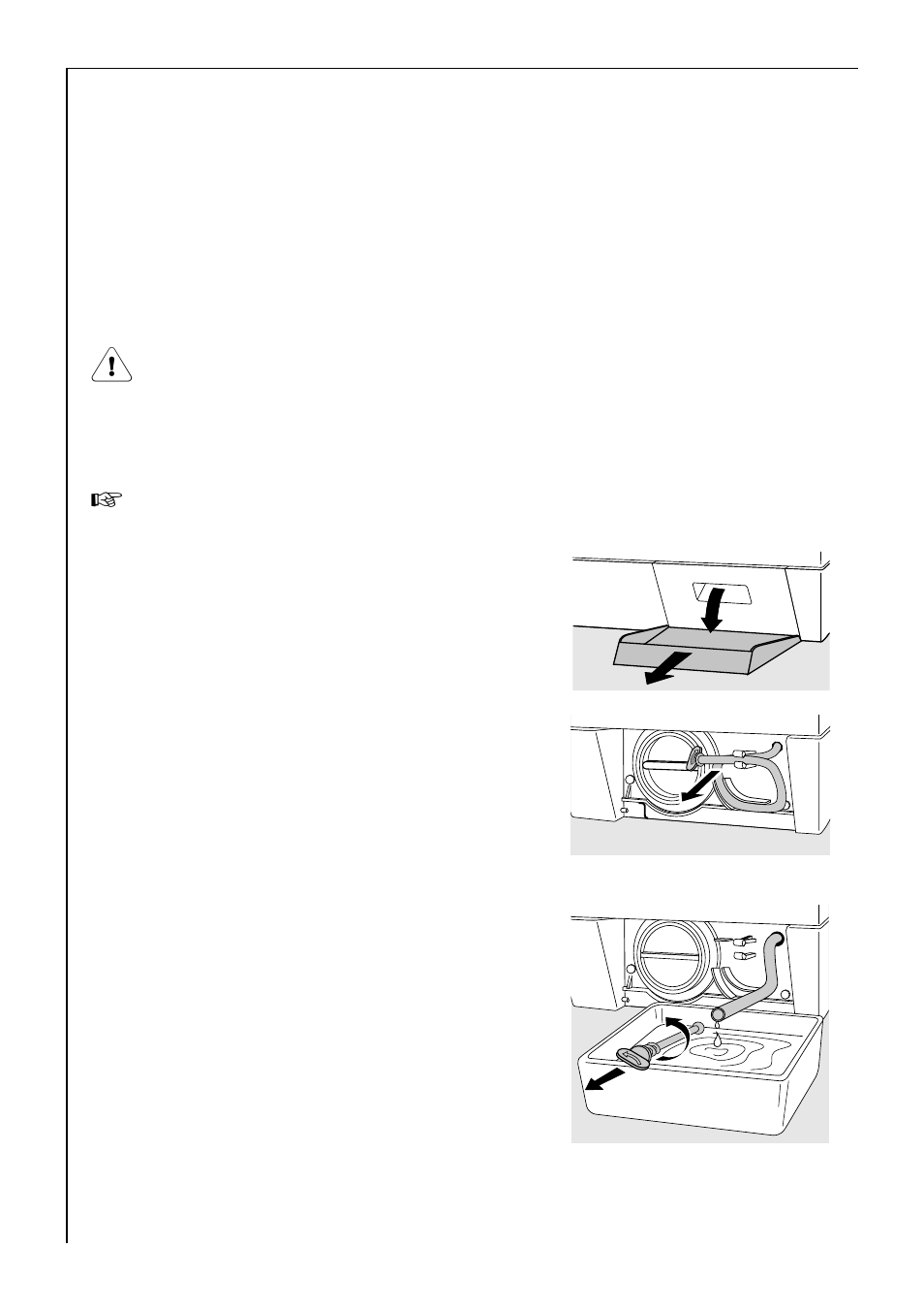 Carry out an emergency emptying operation | AEG KO-LAVAMAT 70730 User Manual | Page 38 / 56