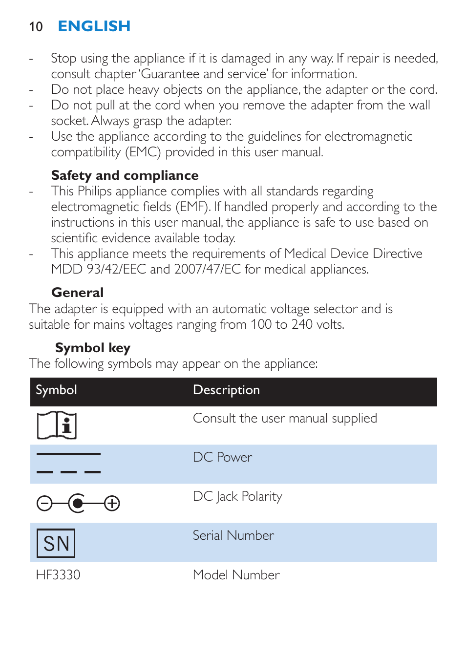 Philips goLITE BLU luz de energía User Manual | Page 10 / 136