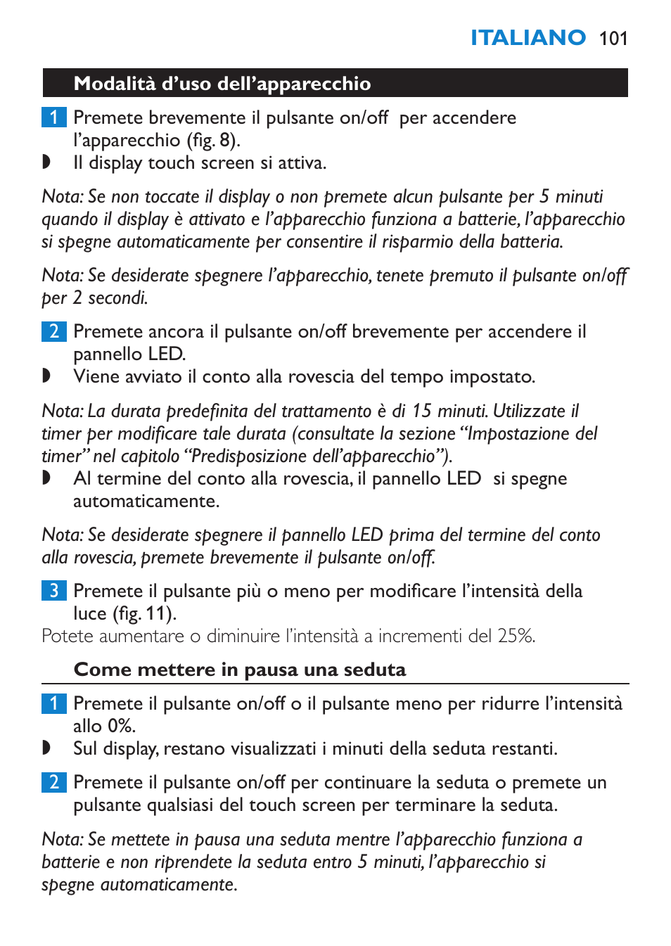 Philips goLITE BLU luz de energía User Manual | Page 101 / 136