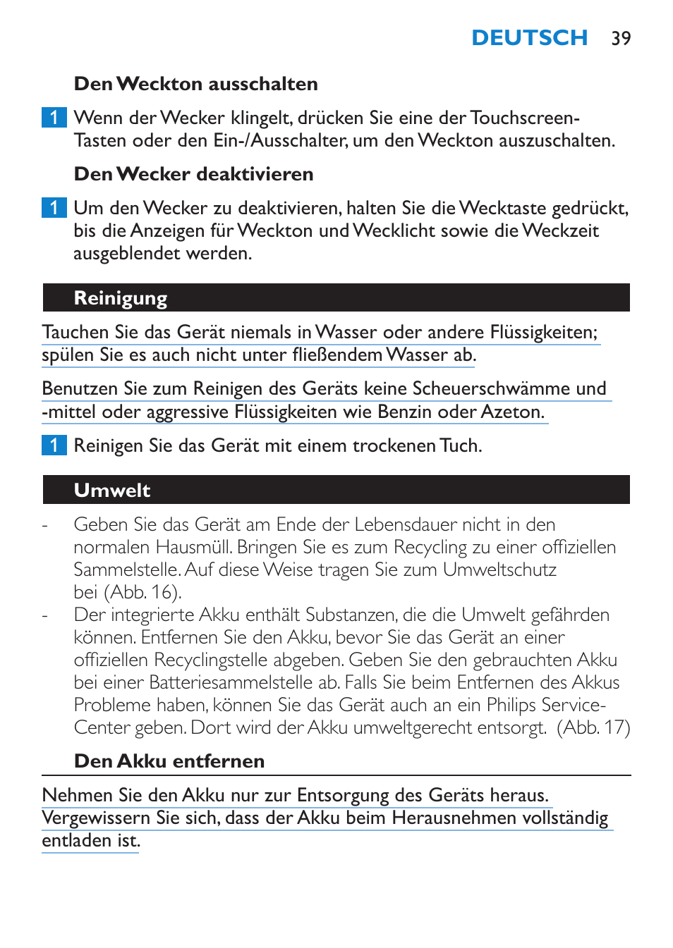 Philips goLITE BLU luz de energía User Manual | Page 39 / 136
