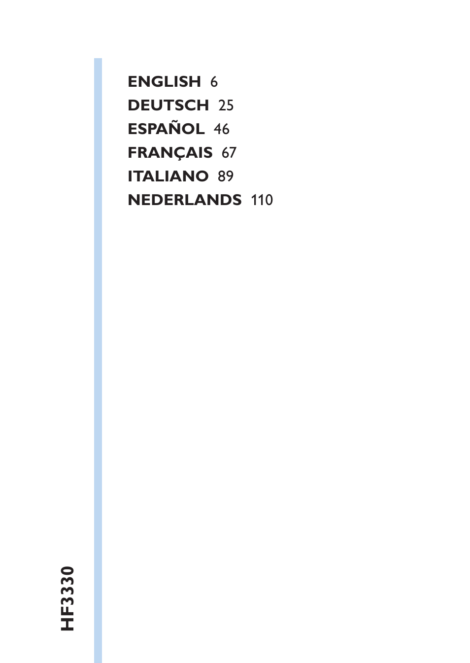 Table of content | Philips goLITE BLU luz de energía User Manual | Page 5 / 136