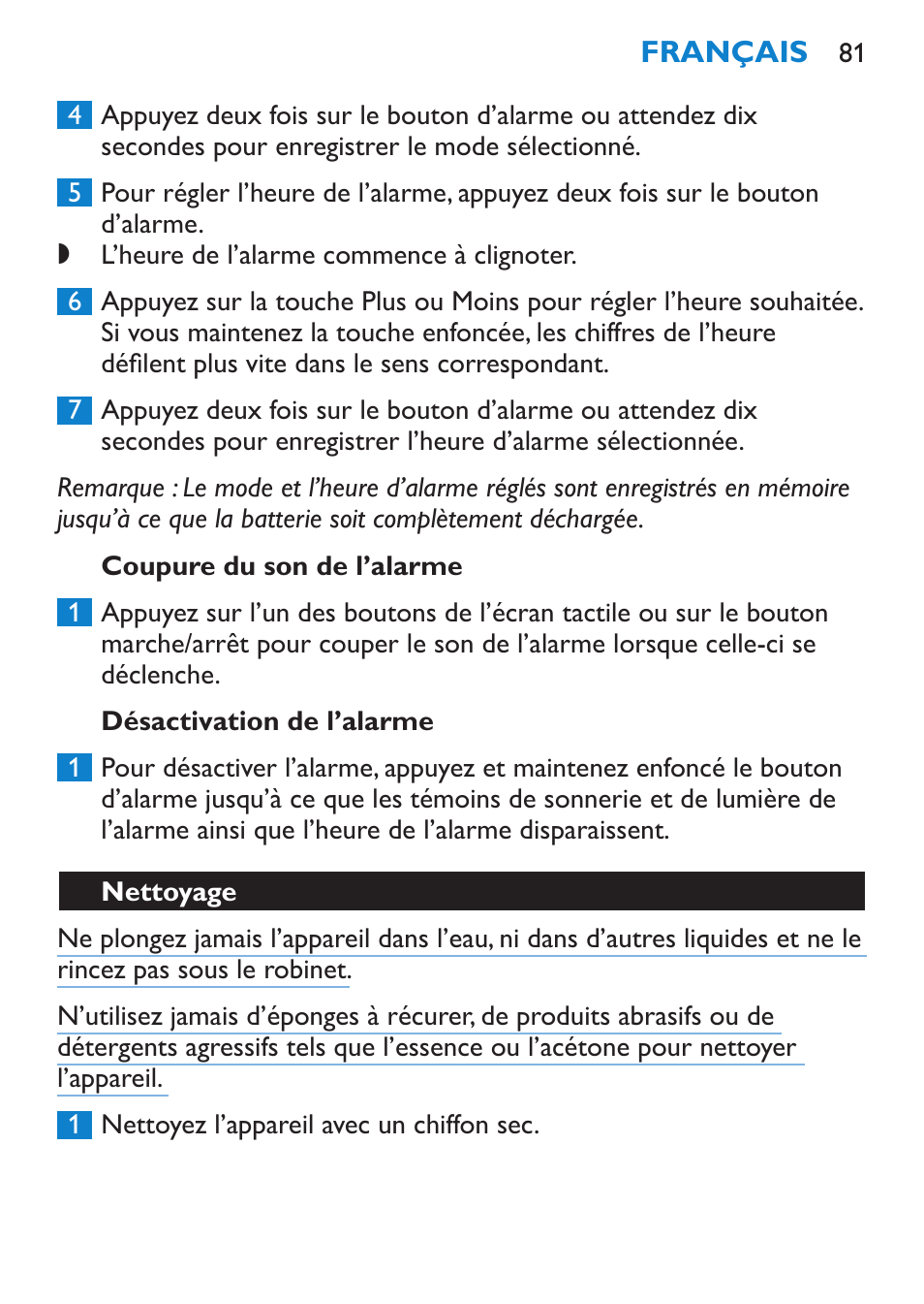 Philips goLITE BLU luz de energía User Manual | Page 81 / 136