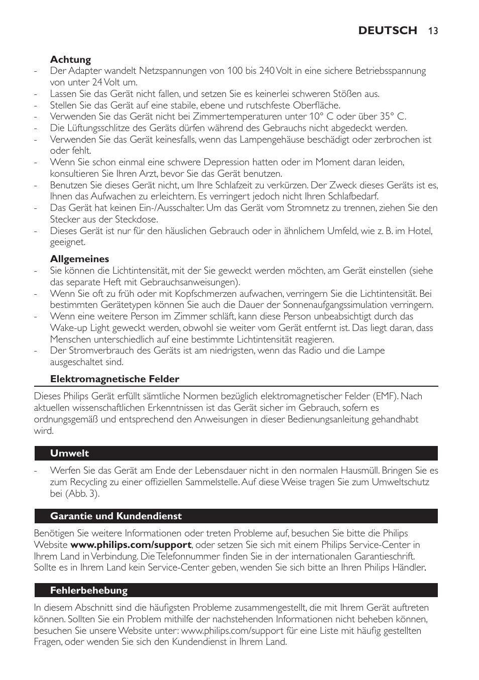 Philips Wake-up Light User Manual | Page 13 / 48