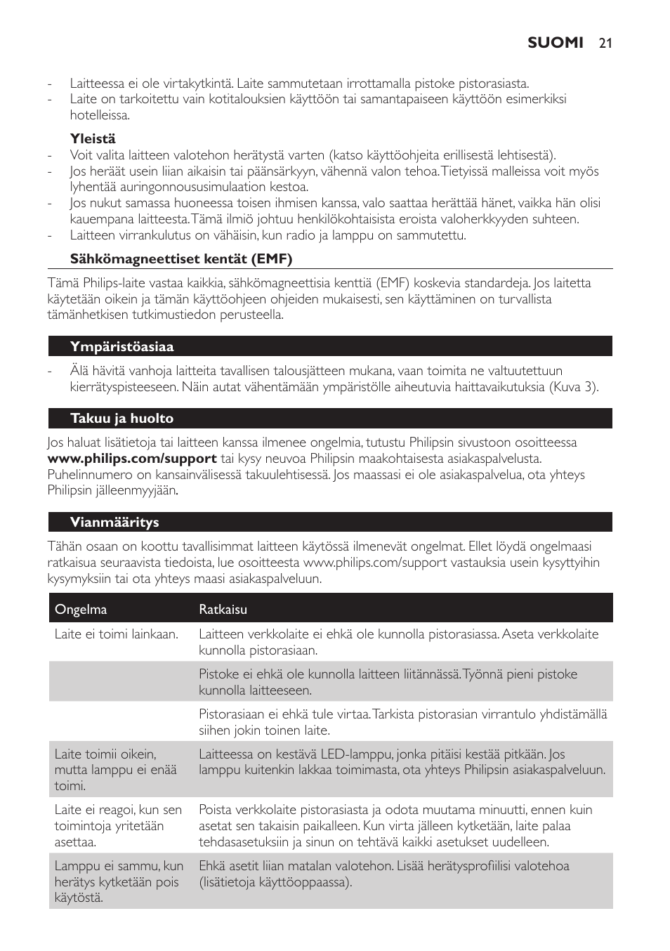 Philips Wake-up Light User Manual | Page 21 / 48