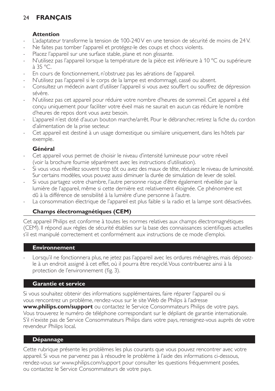 Philips Wake-up Light User Manual | Page 24 / 48