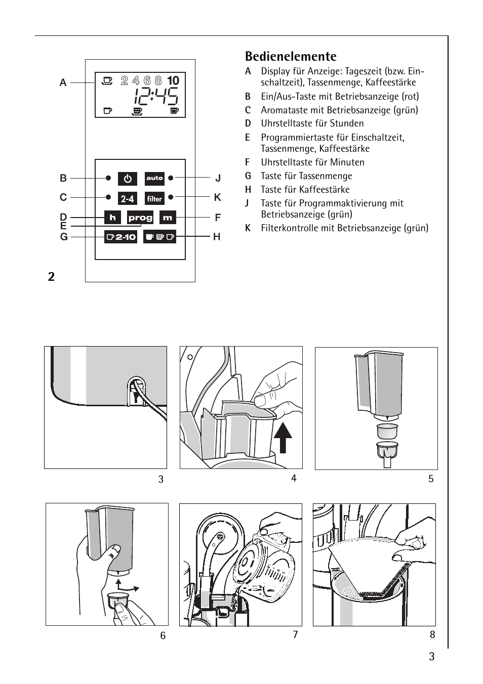 2bedienelemente | AEG KAM120 User Manual | Page 3 / 13