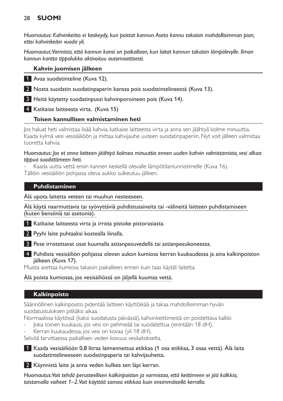 Philips Café Gourmet Cafetera User Manual | Page 28 / 64