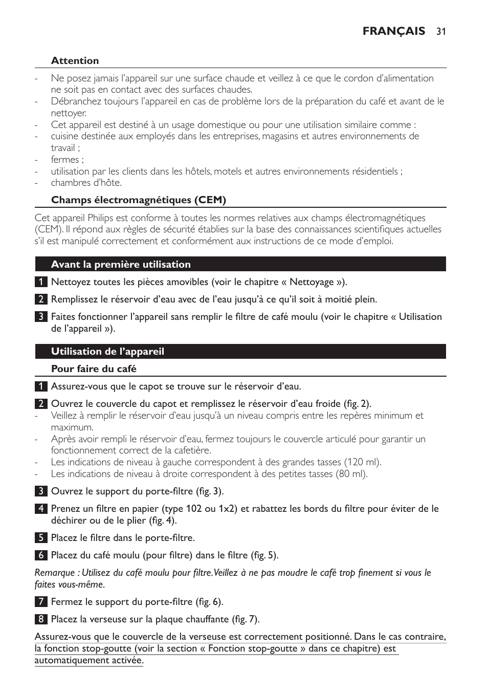 Philips Café Gourmet Cafetera User Manual | Page 31 / 64