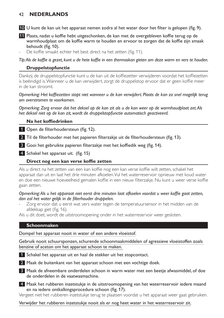 Philips Café Gourmet Cafetera User Manual | Page 42 / 64